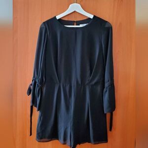 Naked Zebra Black Bell Sleeve Romper Size M